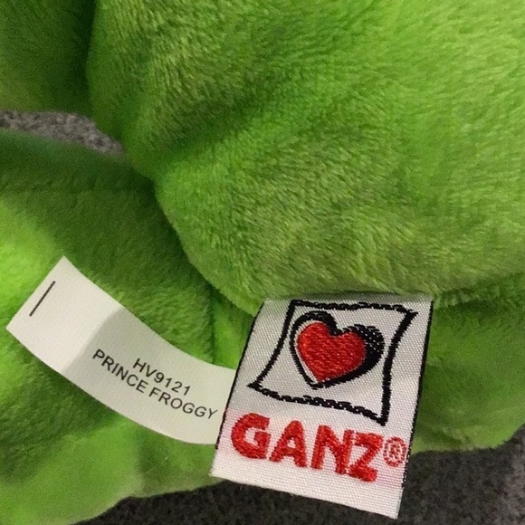 GANZ Prince Froggy bear plush HV9121 frog Kiss Me 13” - Picture 8 of 8